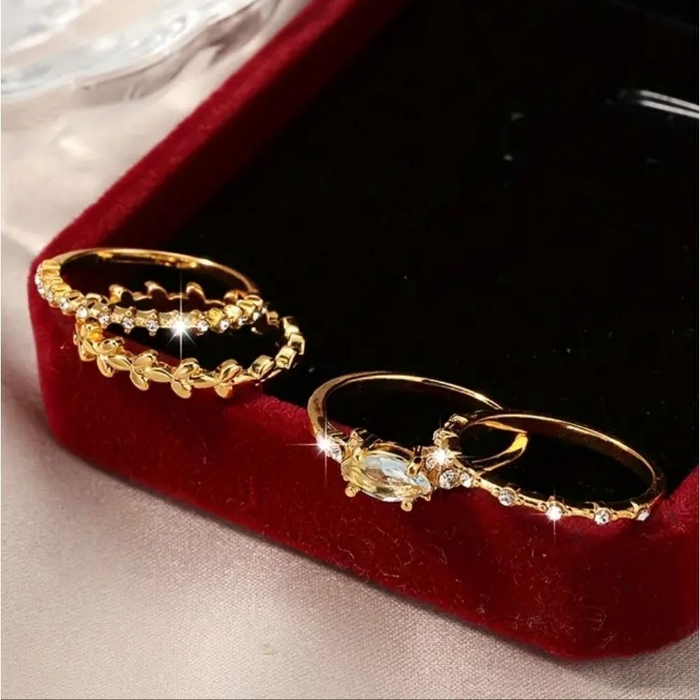 4pc vintage stacking rings sz 9 - Picture 5 of 16